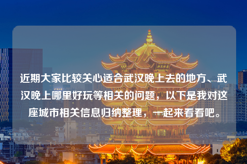 近期大家比较关心适合武汉晚上去的地方、武汉晚上哪里好玩等相关的问题，以下是我对这座城市相关信息归纳整理，一起来看看吧。