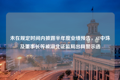 未在规定时间内披露半年度业绩预告，ST中珠及董事长等被湖北证监局出具警示函