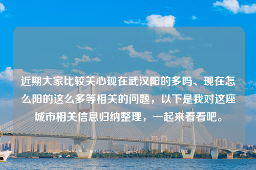 近期大家比较关心现在武汉阳的多吗、现在怎么阳的这么多等相关的问题，以下是我对这座城市相关信息归纳整理，一起来看看吧。