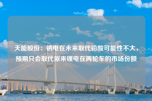 天能股份：钠电在未来取代铅酸可能性不大，预期只会取代原来锂电在两轮车的市场份额