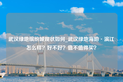 武汉绿地缤纷城现状如何_武汉绿地海珀·滨江怎么样？好不好？值不值得买？